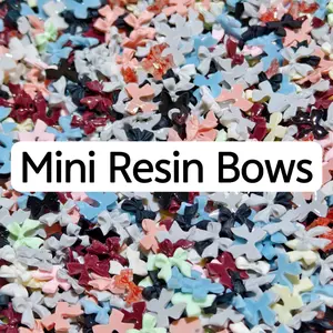 Mini Resin Bows for Nail Art DIY and More resin craft fast shipping short handmade nail mixshape nail collection