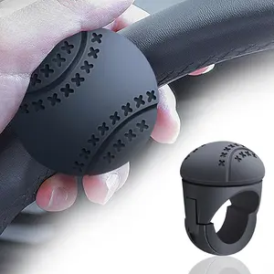 Power Steering Wheel Knob with Universal Joint Effort-Saving Design for Vehicle Steeringwheelcover Smooth Rotation Non-Slip Silicone Easy Installation