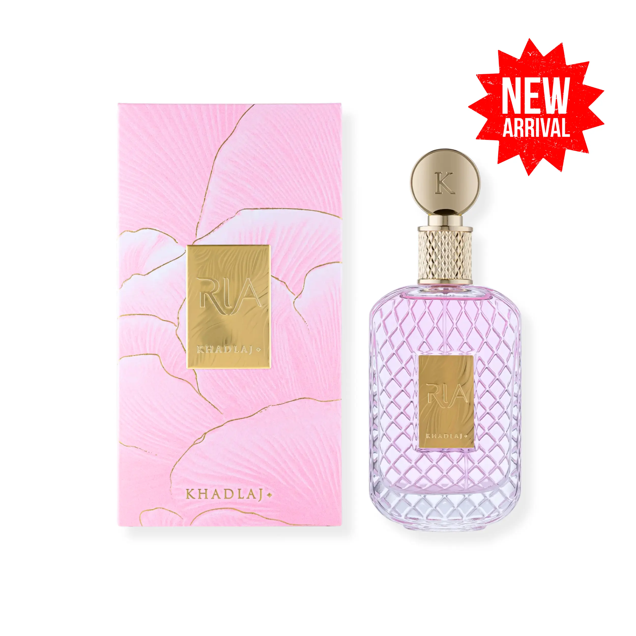 KHADLAJ Ria Eau De Parfum, Fruity Floral Women's Fragrance with Strawberry, Cherry & Musk, A Youthful Signature Scent for Daily Wear, 100ml / 3.4 fl oz, Daily Wear Perfumes, Floral Fruity Oriental, Aromatic Fruity Fragrance