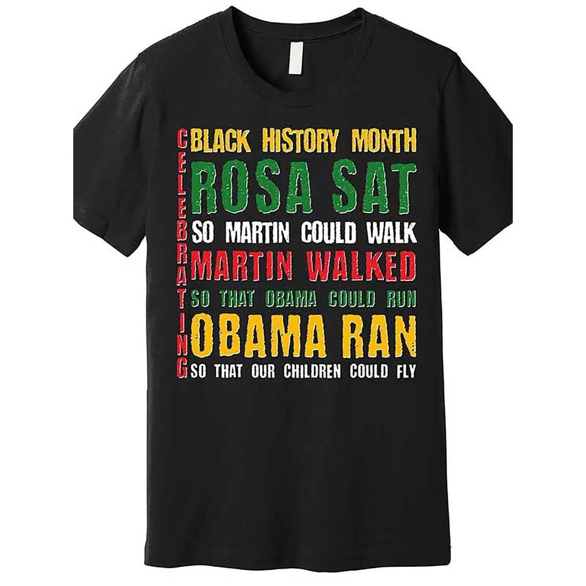 Black History Month Rosa Martin Obama Premium Men's Short Sleeve Round Neck Graphic T-Shirt 586882 - Quick-Dry Moisture-Wicking Menswear Top, Modern Graphic, Casual Summer Vibe for Dads, Black TT2, Tops, Tshirt, Digital Bond, Unisex Cut
