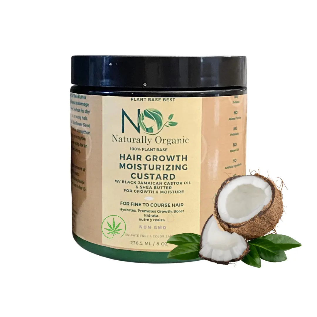 N.O Naturally Organic biotin Custard, Hair moisturizer, hair loss, Coconut Conditioner Haircare Shea Aloe Cream Moisturizing