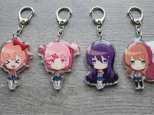 DDLC Acrylic Keychain, Monika Natsuki Yuri Sayori Doki Doki Literature Club