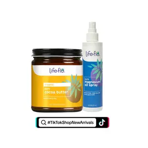 Skin + Wellness Recovery Set - Pure Magnesium Oil Spray, Pure Cocoa Butter Organic