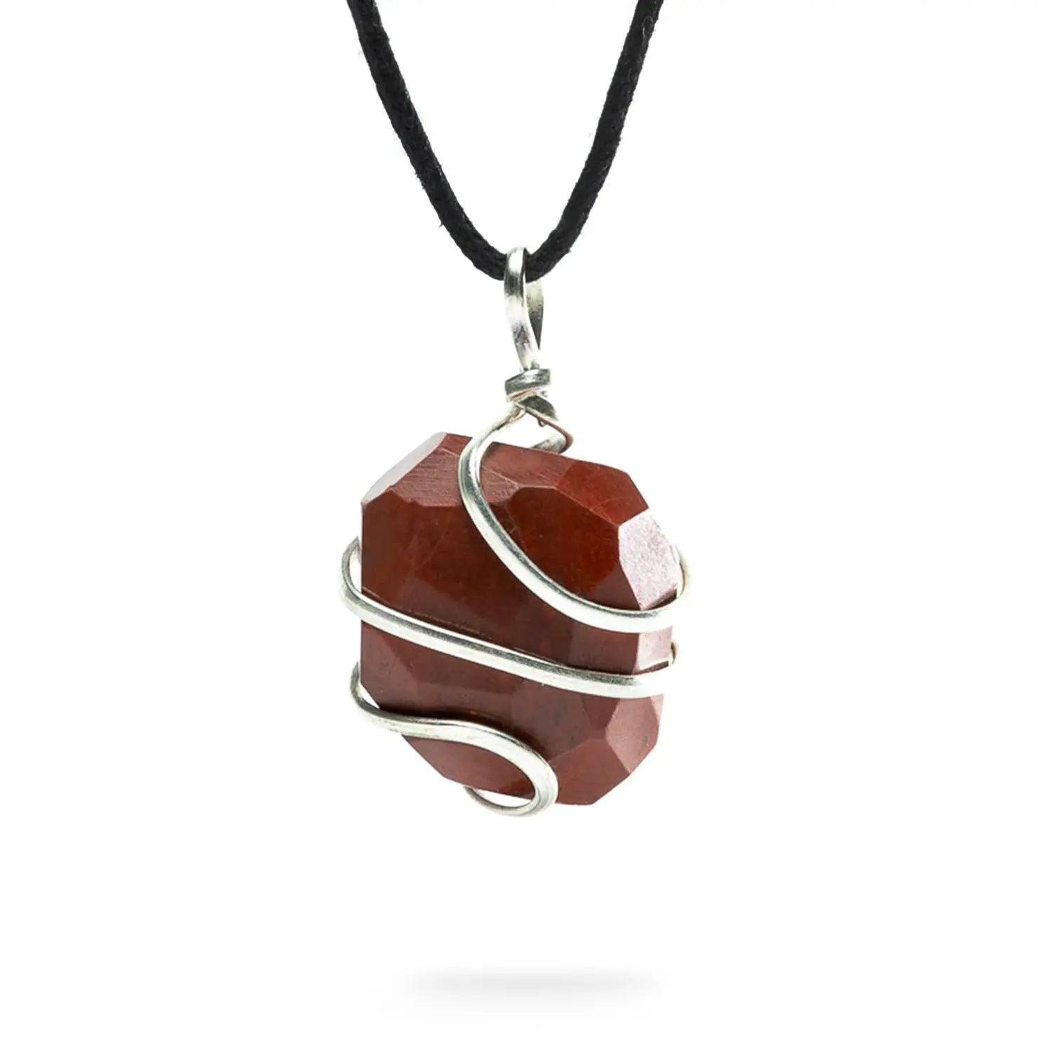 AYANA Red Jasper Wire Wrapped Pendant for Strength & Stability – Healing Crystal Necklace for Energy, Courage & Root Chakra Support, Great Spiritual Gift