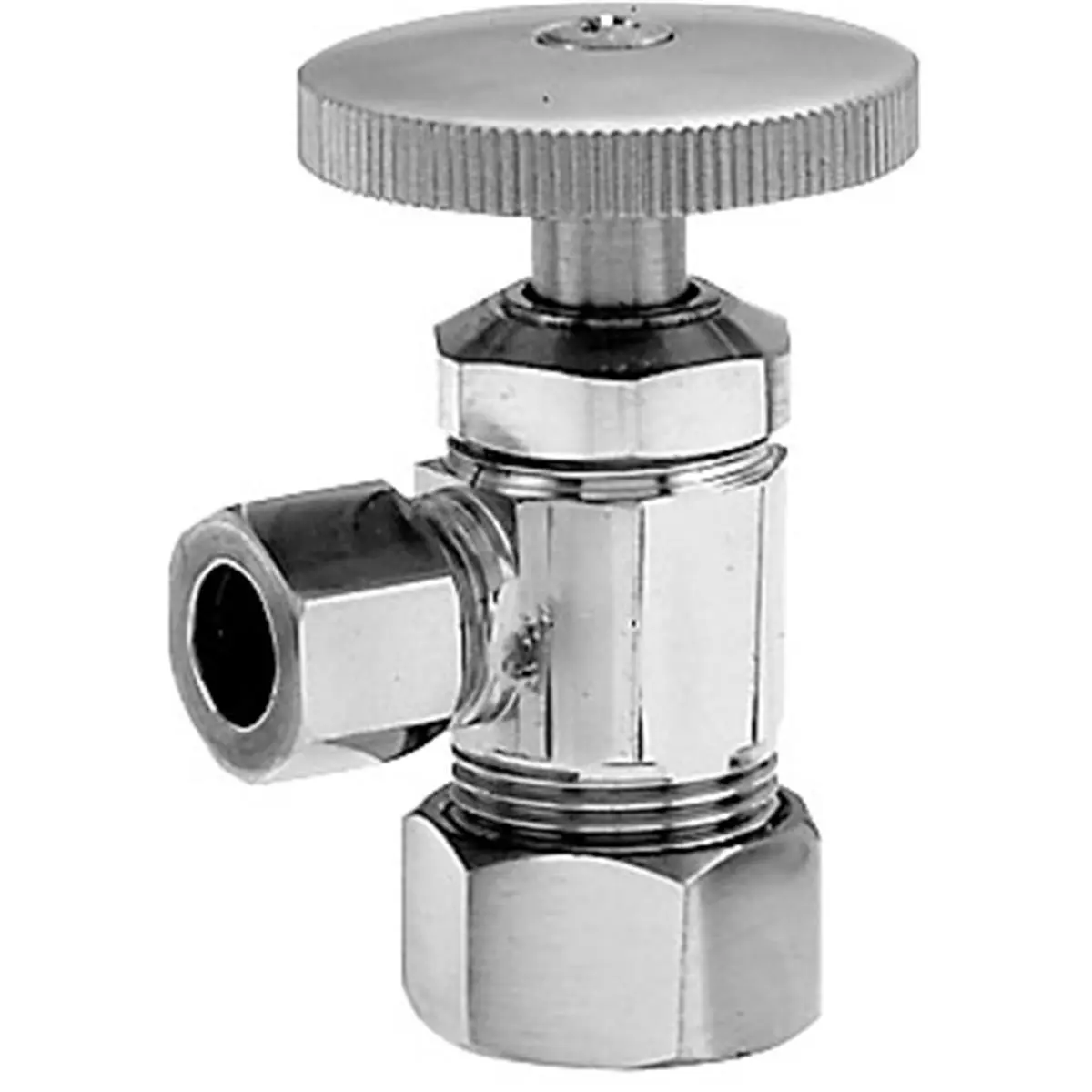 Westbrass Angle Stop Copper Tubing Pipe Fitting, 0.63 in (3/8" OD Inlet-3/8" Outlet), Round Handle, Compression Connection, Antique Copper, Copper Tubing Pipe Fittings