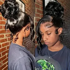 Bling Hair Invisible Strap HD 360 Lace Front Wig Human Hair Drawstring Body Wave 360 Full Lace Wig Glueless Human Hair Wigs PrePlucked