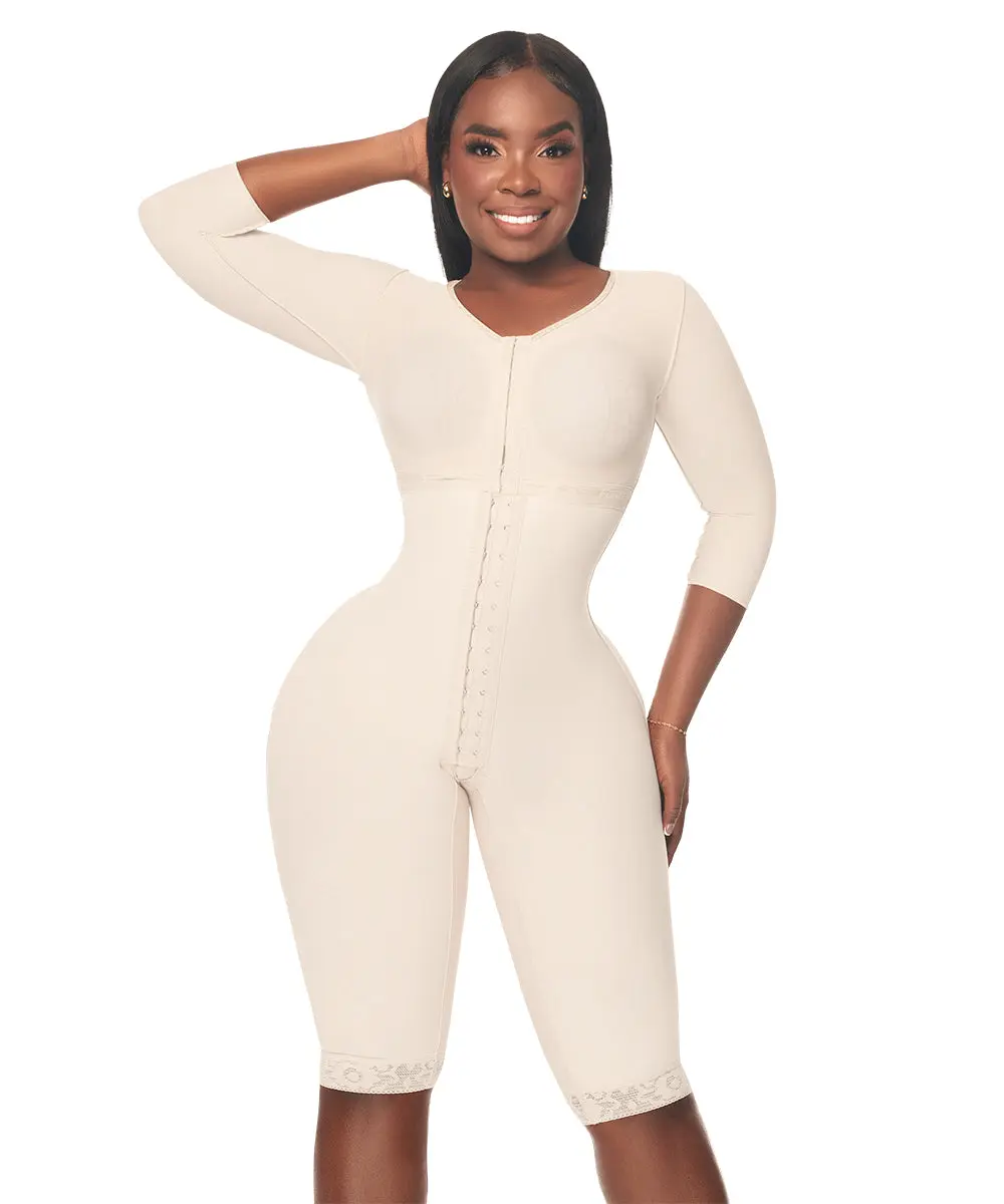 Post-Ope Shapewear - Medium Compression Faja with Bra & Central Hooks for Recovery & Comfort (C-018)