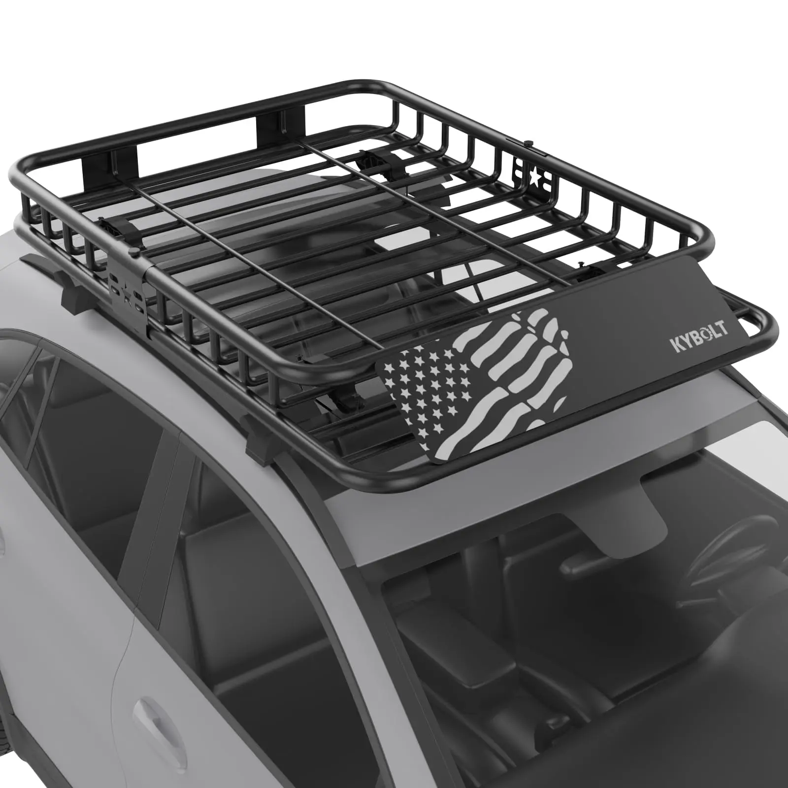 GARVEE Automotive Roof Rack Basket, 3-Size Black Cargo Carrier (49"x36"x5", 64"x39"x6", 51"x36"x5") for SUVs, Rack Roof Box Accessories to Boost Vehicle Storage Capacity for Travel Needs