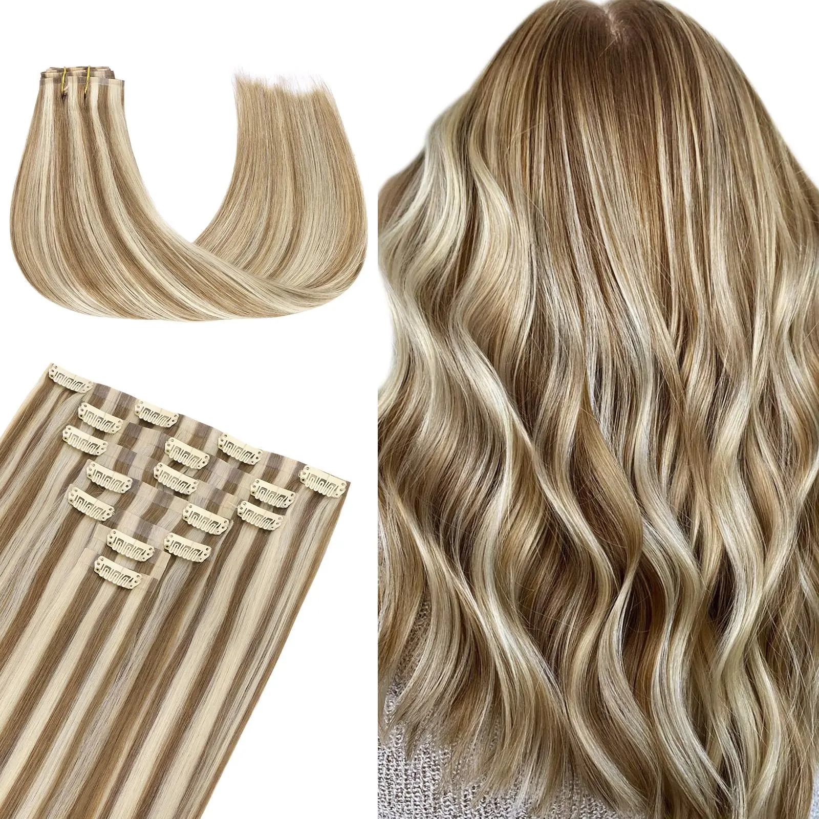 #8B/60B Ash Brown with Platinum Blonde Highlights