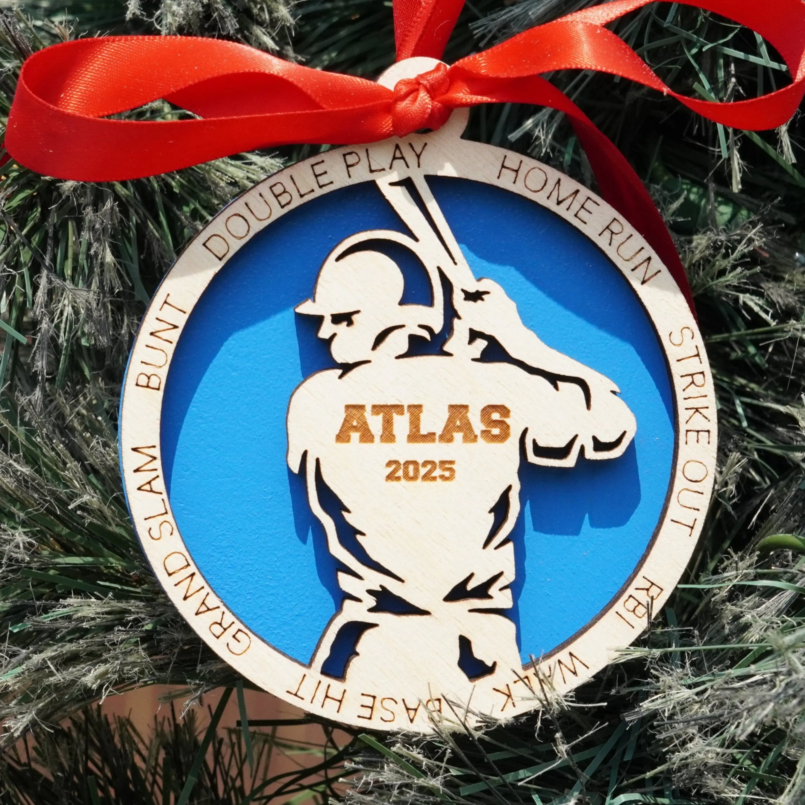 Personalized Baseball Christmas Ornament Gift for Baseball Player, Baseball Player Gift, Christmas Gift for Baseball Player
