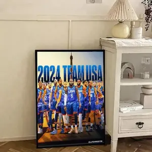 NoFramed, Official 2024 Team Usa Basketball Roster For Fourth Olympic Games Poster