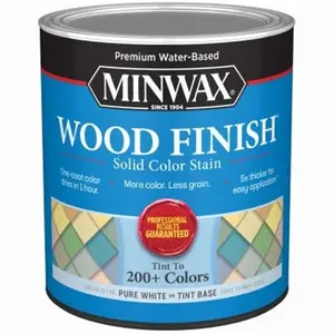 212 MAIN Minwax 271540 1 qt. Low Odor Water Based Wood Finish Stain, White - 1-Coat Interior Stain for Bathroom, Car Paint Care, Kitchen Cabinet Maintenance