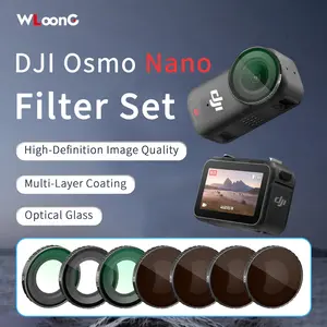 for DJI Osmo Nano Lens Filter Kit, UV Camera Filter, Multi-Coated/Optical Glass/Aluminum Alloy Frame, Camera Shooting Accessory for Outdoor Sports, Campus Photography, Party, Holiday Travel, Lightweight Buckle Design, Easy Installation, Wedding Filters