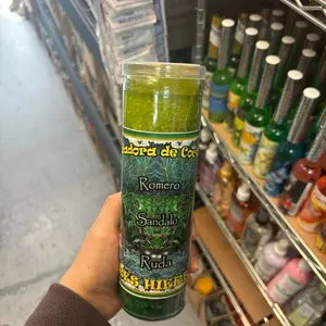 Veladora/Candle 3 Hierbas ROMERO SÁNDALO RUDA