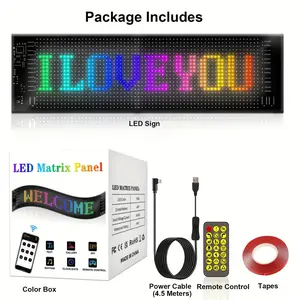 Brand New Programmable RGB Flexible LED Car Window Display Light - Customized Animated Truck Advertising Sign, Angel Devil Eye Car Interior Decorative Light