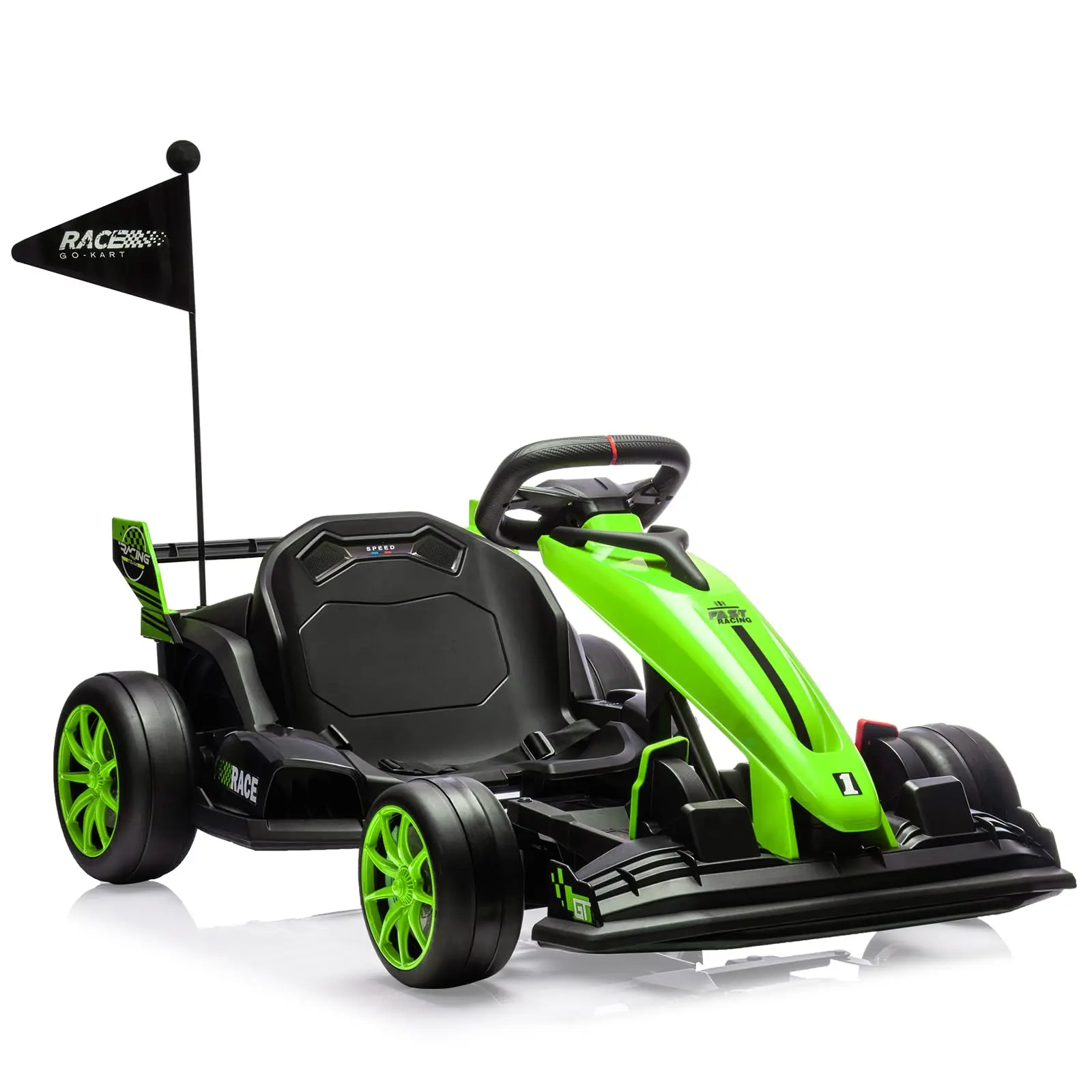 【GARVEE】24V Electric Drift Go Kart with Adjustable Seat, Variable Speed Modes, High-Speed Racing, and Immersive Gaming Experience for Ages 6 and Up