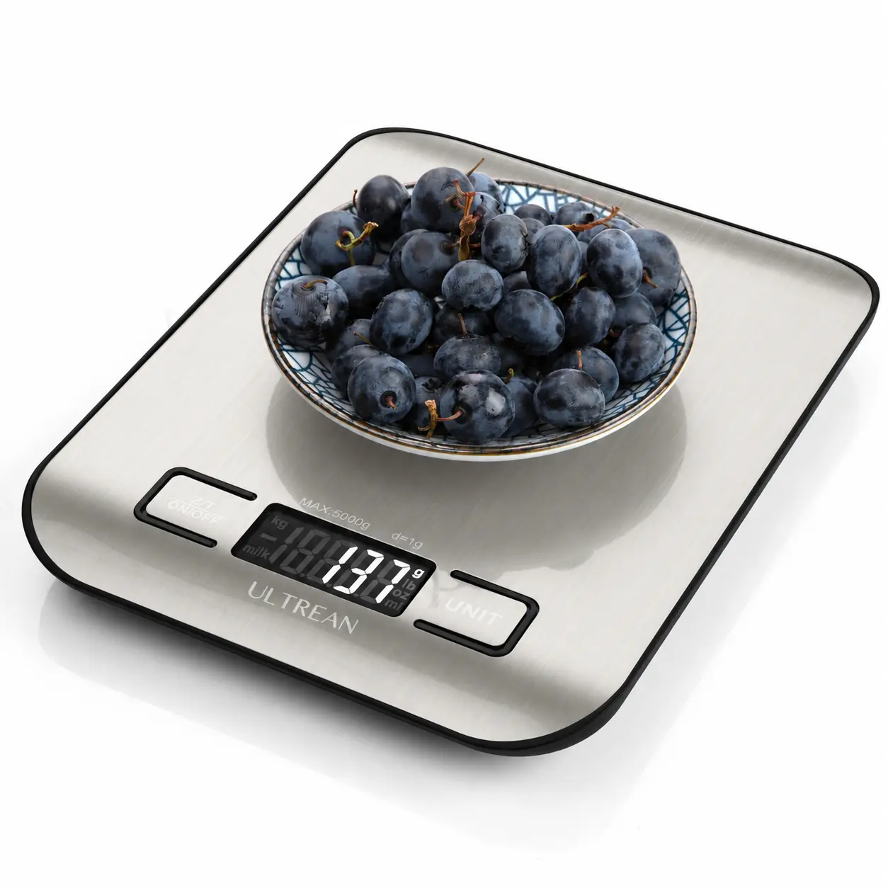 Digital Food Scale, 11 lb Digital Kitchen Scales Weight Ounces and Grams for Cooking and Baking, 6 Units with Tare Function Kitchenware