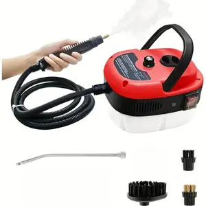 110V Portable Handheld Steam Cleaner High Temperature Pressurized Steam Cleaning Machine with Brush Heads and Gloves for Kitchen Furniture Bathroom Car