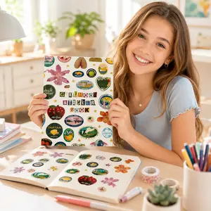2026 New Girlhood Sticker Book, 1000+ Aesthetic Stickers, Cute Illustration Stickers, Includes 1000+ Retro-Style Stickers, for Notebooks, Backpacks, Water Bottles, Phone Cases, Etc, DIY Creative Gifts