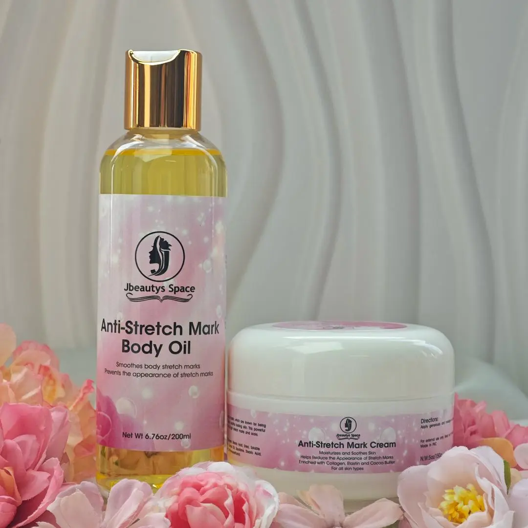 Stretch Mark Treatment Oil and Cream Kit, Skin Care Products for Gentle Skincare, Hydration Essentials