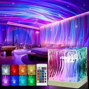 Aurora Projector Night Light, 18 Color Changing Galaxy Projector Lamp, Remote Control Starry Sky Projector Lamp for Bedroom, Home Decor, Audio, Led Lights