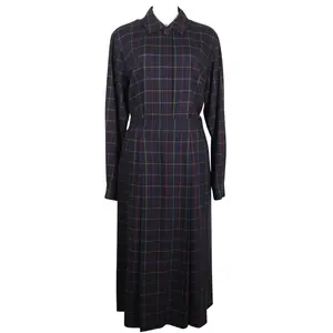 Pre-owned BURBERRY Wool Small Leather Goods Vintage Check Shirt & Skirt Set