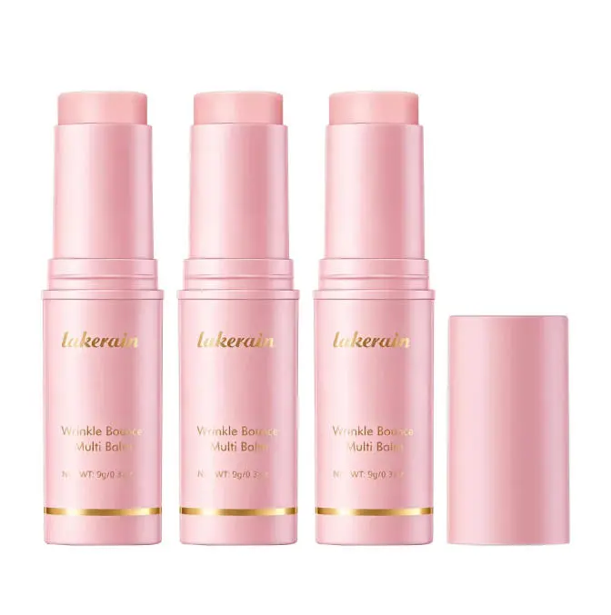 3PCS Pink Collagen Multi-Balm: Korean Anti-Aging Volufiline + NAD+ Balm for Eyes, Neck & Lips – Firming, Fine Line Reduction & Collagen Boost