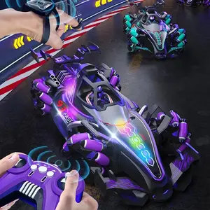 360° Gesture Sensing RC Stunt Car – Remote Control Hand Controlled Car with Drift, Spray, Lights & Music, Birthday Gift Toy for Kids Boys Girls Ages 6-12