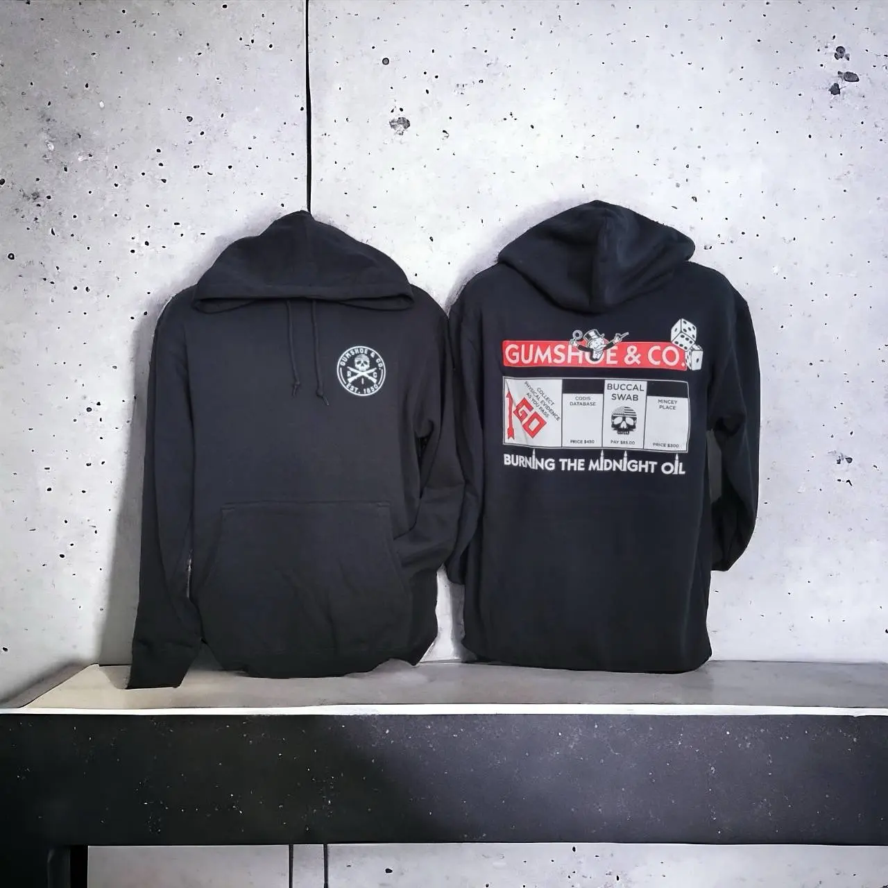 Gumshoe&Co. Brand Apparel (Unisex)/LEO Owned and Operated (Gumshoe Board Hoodie)