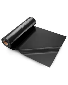 24' X 100' Heavy Duty Plastic Sheeting Roll, 6 Mil Thick Polyethylene Drop Cloth Tarp For Painters And Construction, Multi-Purpose Black Covering, Vapor Barrier For Crawl Space, Moisture Dust Weatherproof Protection