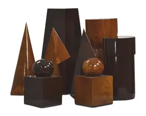 MegaChess 21 Inch Geometric Teak Giant Chess Set