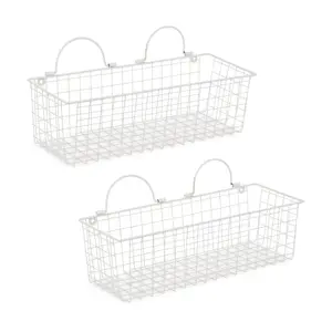 Design Imports Set/2 Medium Wire Wall Basket