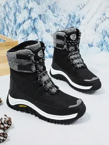 Women's Winter Snow Boots, Anti-Slip Windproof Casual Fashion Outdoor Hiking Shoes, Sporty Style, Perfect Christmas Gift, Walking Shoes, Footwear