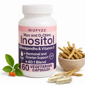 Women's Natural Health Capsules - 40:1 Myo-Inositol & D-Chiro Inositol Formula, Enriched with Vitamin D3 & Ashwagandha (Indian Ginseng), Supports Hormonal Balance, Ovarian Function