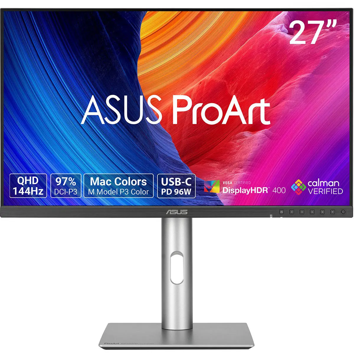 ASUS ProArt Display PA278CGRV 27" 16:9 WQHD 144Hz IPS Panel LED Backlit HDR Monitor with HDR Support, High Refresh Rate for Gamers/Pro, Pc/Laptop