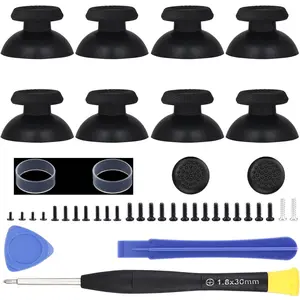 8 Pack Black Replacement Thumbsticks for DualSense PS5 Controller, Custom Analog Thumb Stick Joystick Grip Replacement for  5 Controller, for PS4 All Model Controller