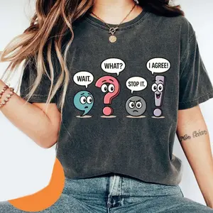 Comfort Colors Funny Grammar Teacher Shirt, English Teacher Gift, Wait What Stop It I Agree Shirt, Teachers Day Gift, Back To School
