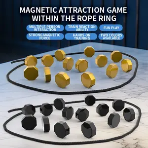 Magnetic Rope Game Desktop Puzzle Toy, Magnetic Interlocking Pieces, Ideal Gift for Kids & Adults, Enhance Cognitive Skills