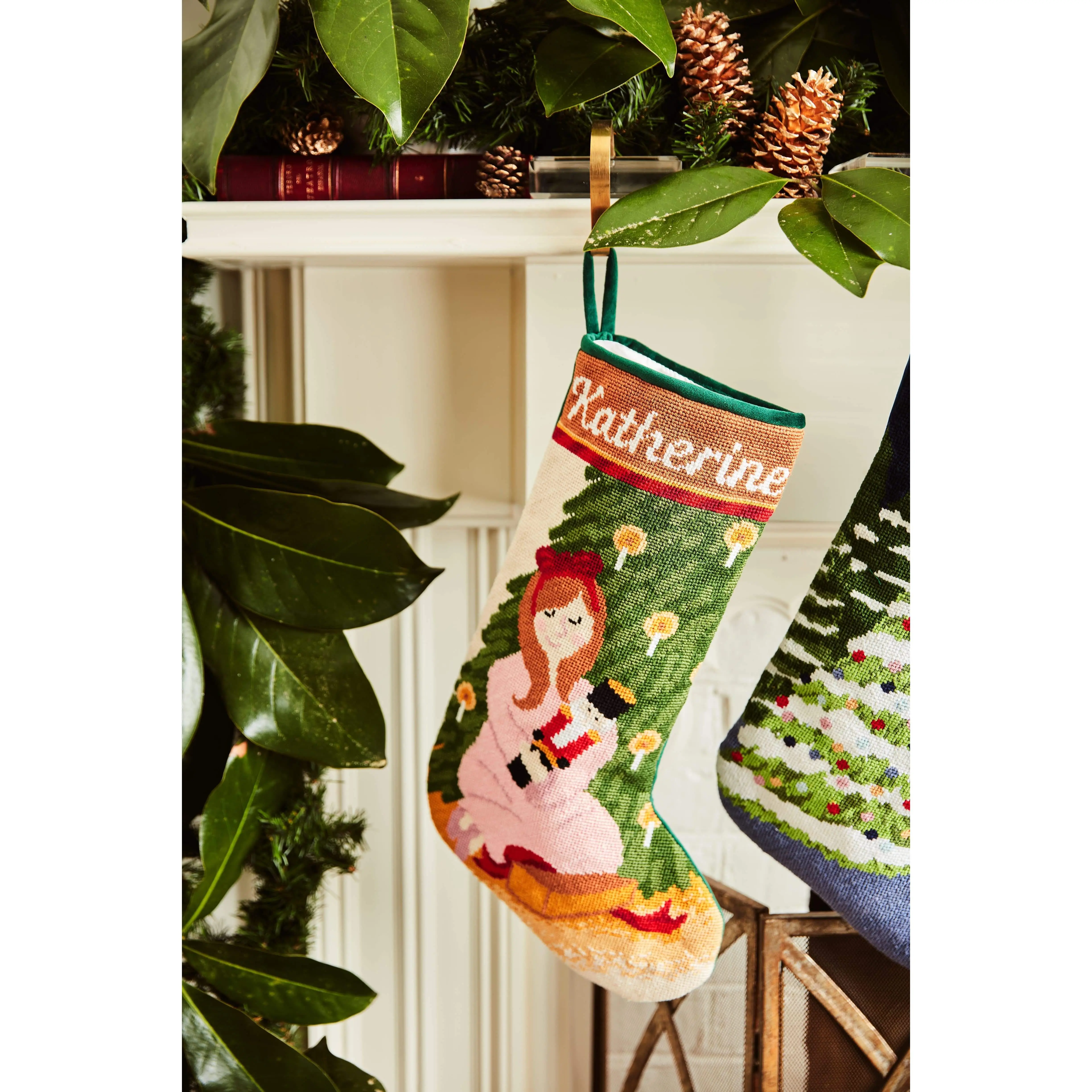 PREORDER FOR 2026: Clara Full Size Needlepoint Christmas Stocking