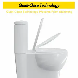 Toilet Seat, with Slow Close and Magnets- Round Round Toilet Seat with Toddler Seat Built in, Compatible with Both Adult and Child Use