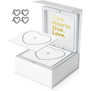 Permanent Couples Bracelet Kit - Locking Heart Clasp DIY Bracelet Set for Couples, Friends, and Family -   for Anniversary, Valentine's Day, Birthday - His & Hers Matching Bracelets