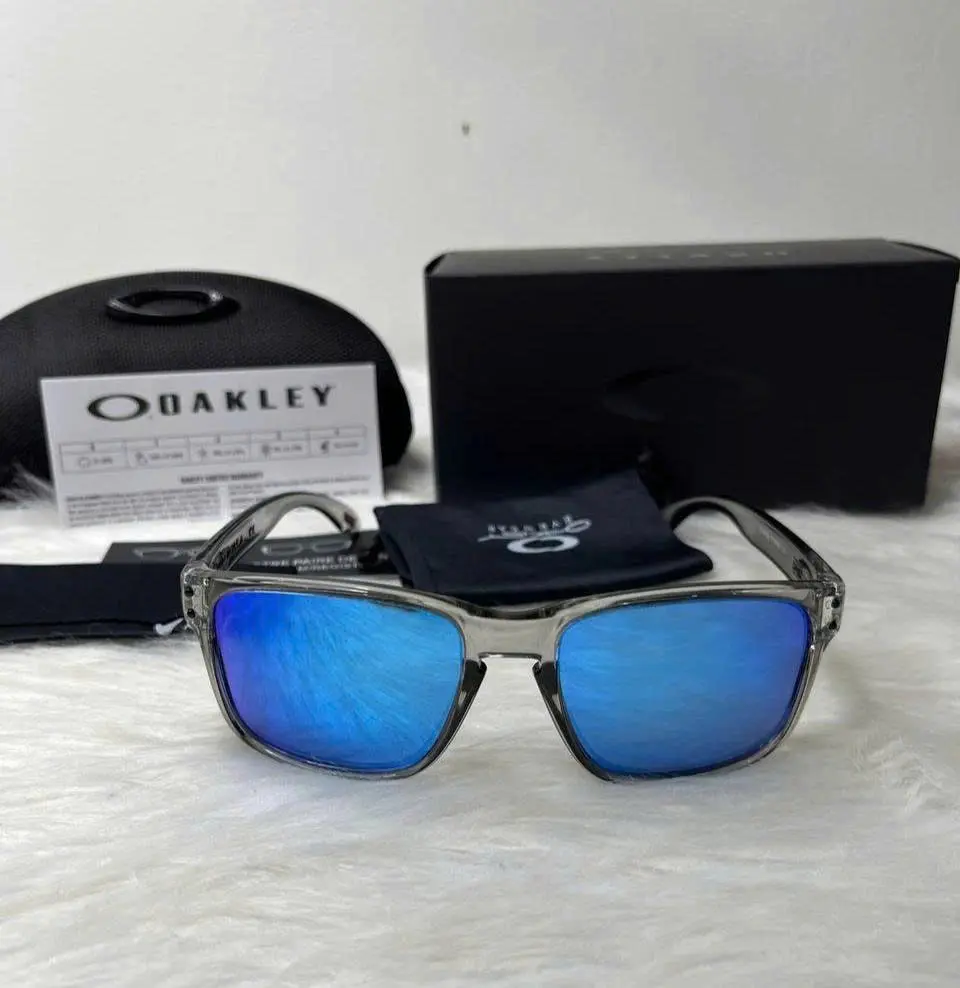 Hoolbrook Men’s Polarized Sunglasses UV400 Matte Black Frame Blue Mirror Lens Driving Travel Shades