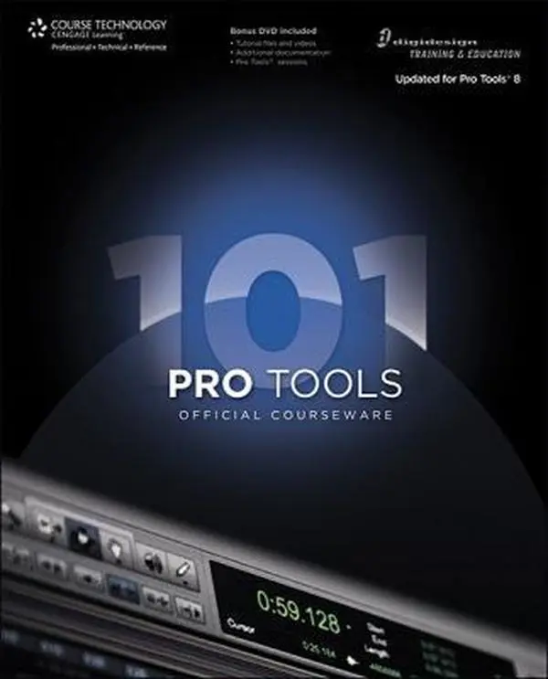 Used Pro Tools 101 Official Courseware Version 8: Book & DVD by Avid (Paperback) - English, Digital Audio Workstation Tutorials for Learning, Mixing & Project Creation, Multitrack Recording