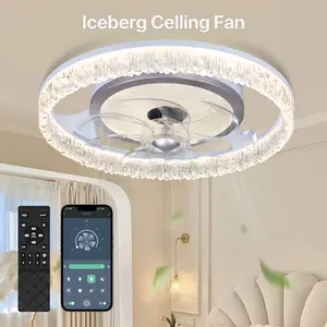 GALENTAL Multi-function Ceiling Fan with Light – 6 Speeds Reversible DC Motor, Dimmable 3-Color Temperature (3000K/4500K/6500K), Remote & APP Control, Ultra-Quiet <30dB for Living Room Bedroom, Summervibes