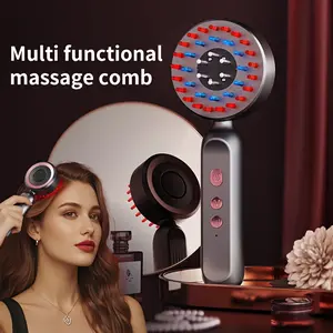 Multifunctional Introduction Liquid Head Massage Comb, 3-Speed Vibration Massage, Detachable Liquid Storage Compartment