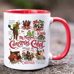 Funny Muppet Show Mug, Vintage Christmas Movies Colorful Mug, Muppet Christmas Carol Mug, Funny Friends Mug