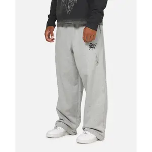 Saint Morta Distressed Baggy Sweatpants Grey Marle