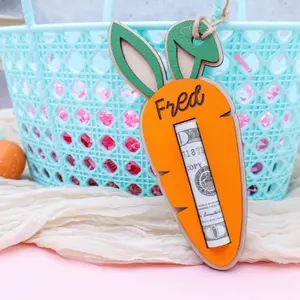 Easter Tag,Easter Money Holder, Custom Carrot Tag,Easter Gift for Kids