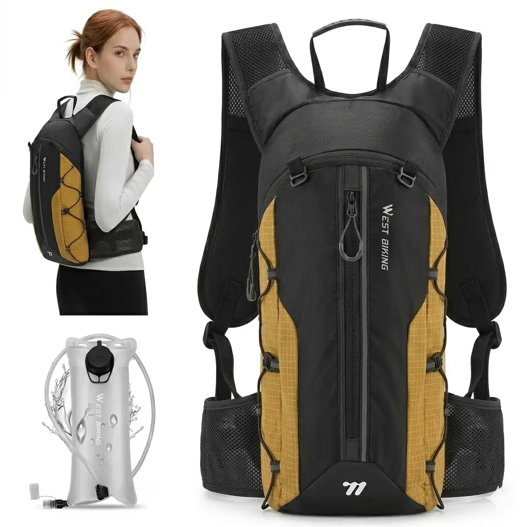 Hydration Backpack - Lightweight Water Backpack with 2L Water Bladder, Small Hiking Backpack for Running Cycling Camping Rave for Men Women