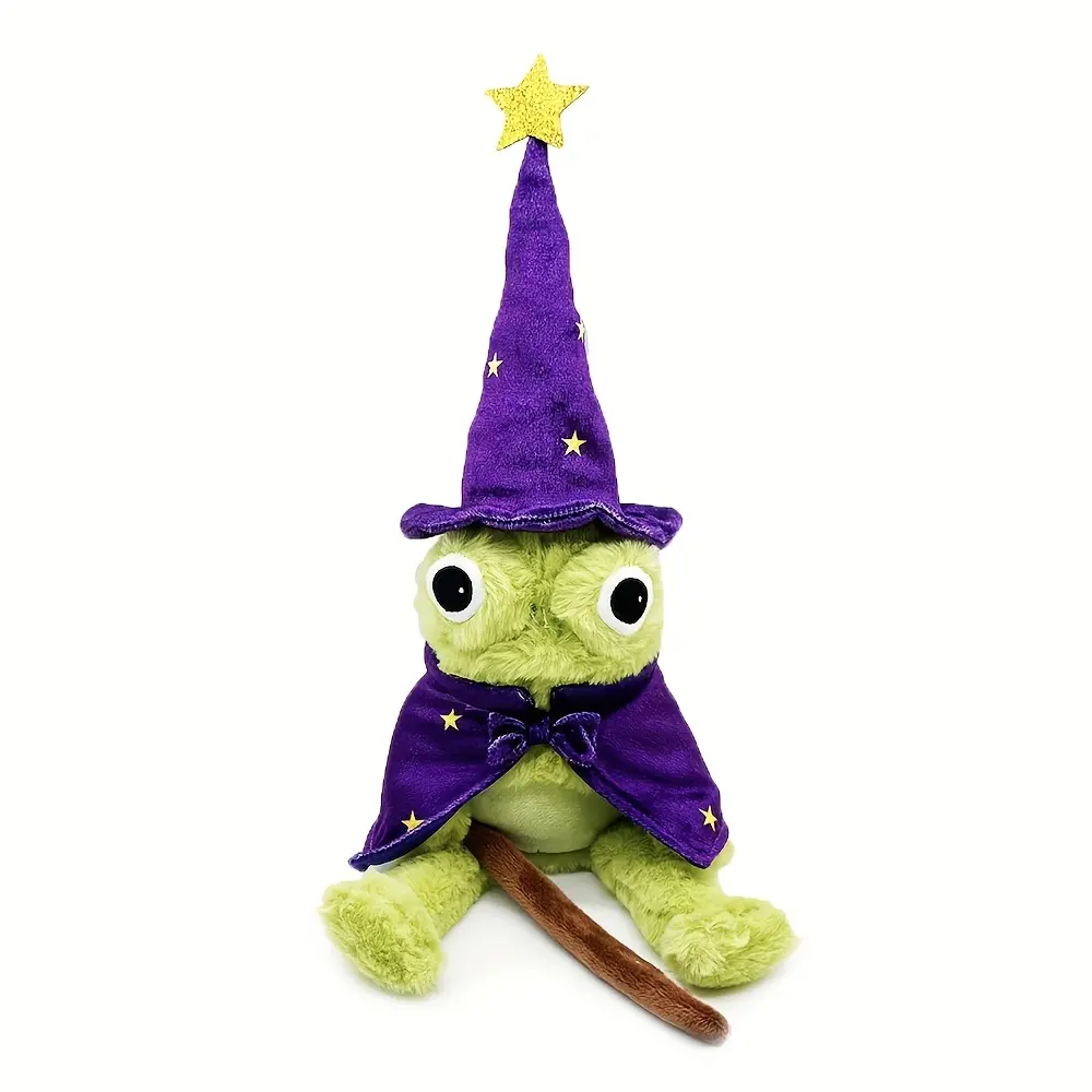 Moonlight Manor Frog Wizard Plush, Ideal Gift for Friends, Christmas Decor, Halloween Accent, House Decoration (Toys & Hobbies, Dolls & Stuffed Toys Category), Plushies, Gifts